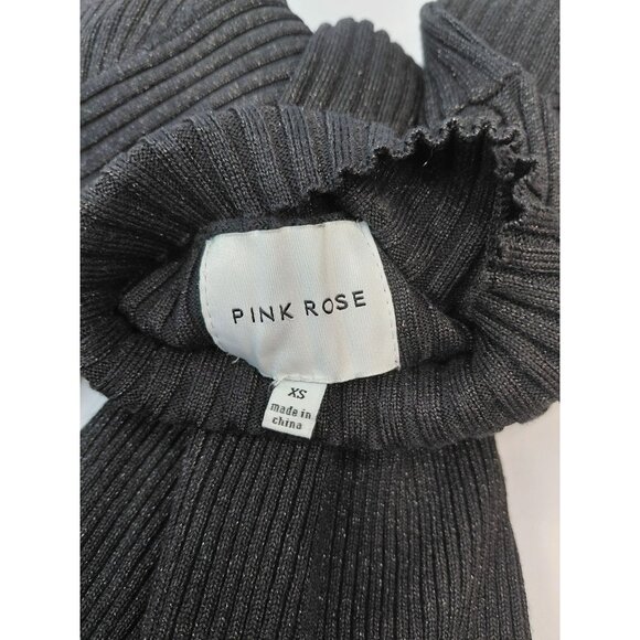 Women's Ribbed Knit Open Back Sweater Top xs - Picture 2 of 13